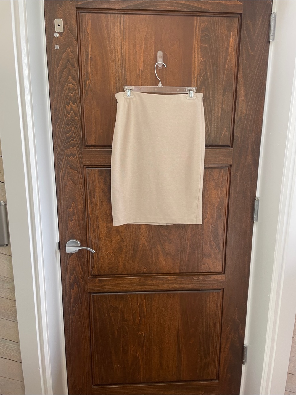Premise Beige Knit Pencil Skirt